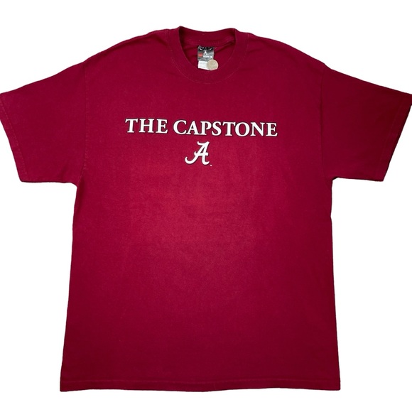 VTG Alabama Crimson Tide Football The Capstone Double Sided Men’s t-shirt size L - Picture 1 of 11